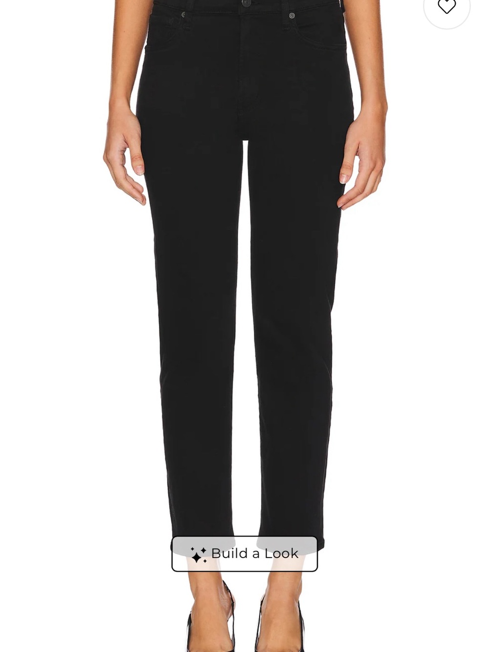 Anthropologie Black Ankle Straight Jeans